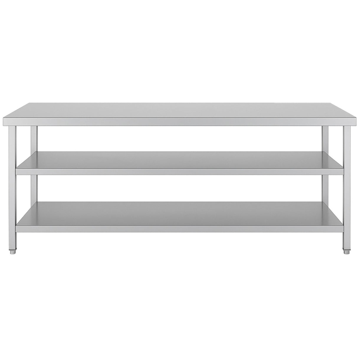 Commercial 3 Tier Stainless Steel Work Table With Undershelves 2100x600x850mm | Qnh1140