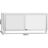 Commercial Stainless Steel Sliding Door Work Table Cabinet With Shelf 2100x600x850mm | Qnh308