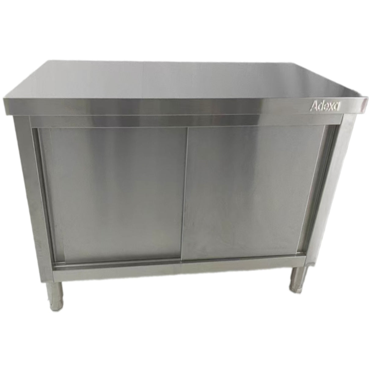 Commercial Stainless Steel Sliding Door Work Table Cabinet 1000x700x850mm | Qnh324
