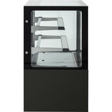 Cake Counter Straight Front 1800x730x1200mm 2 Shelves Black Base Led |  Gn1800 R2 Black