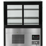 Cake Counter Straight Front 1800x730x1200mm 2 Shelves Black Base Led |  Gn1800 R2 Black