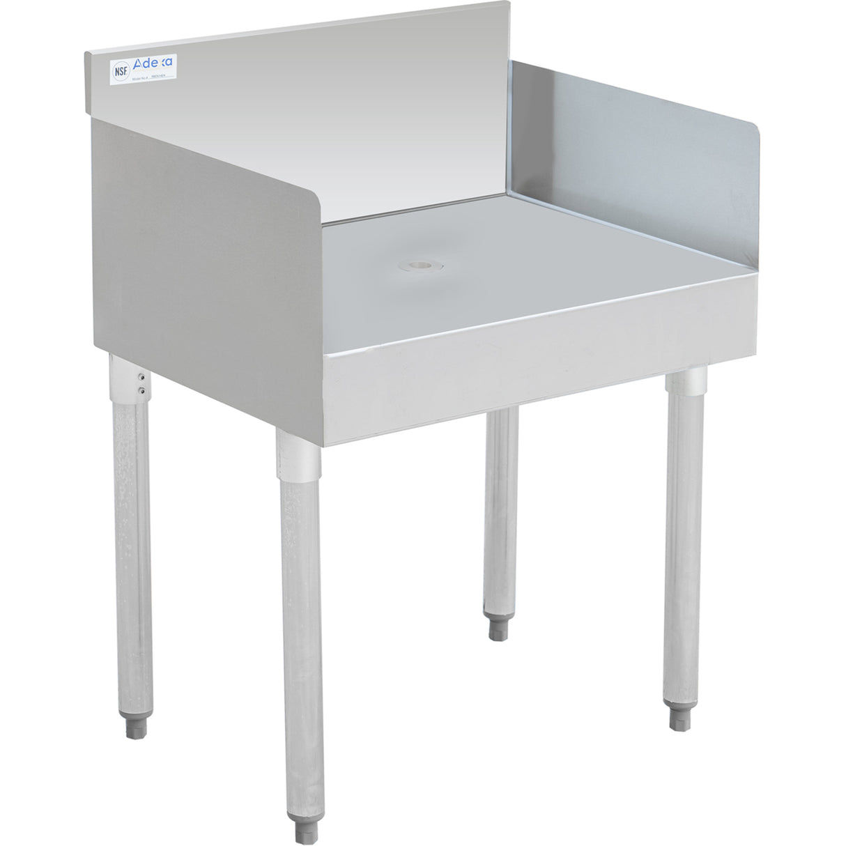 Commercial Recessed Bar Drainboard With Backsplash Stainless Steel 610x470x760 |  Rbdu1824