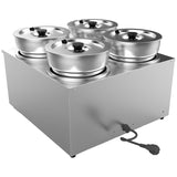 Commercial Electric Bain Marie Countertop Food Warmer 4 × 6.5 L Pots 525×583×365mm | Rbm7 Q
