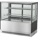 Cake counter 1800x730x1200mm 2 shelves Mirror front LED |  GN1800RF2