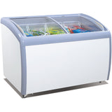 Commercial Display Chest Freezer Curved Sliding Glass Lid 260 Litres |  Ri360 A