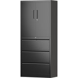 Professional Black Steel Cabinet 2 Doors 3 Drawers 760x380x1780mm |  Sart234