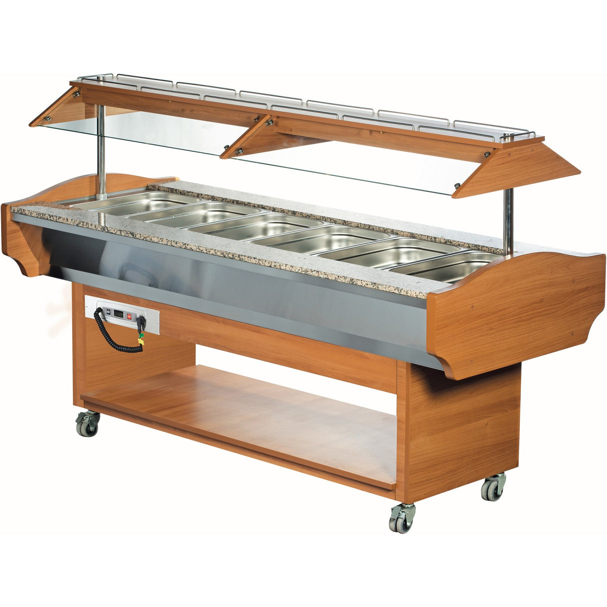 Hot Salad Bar 6x Gn1/1 Walnut |  Shbm6 C