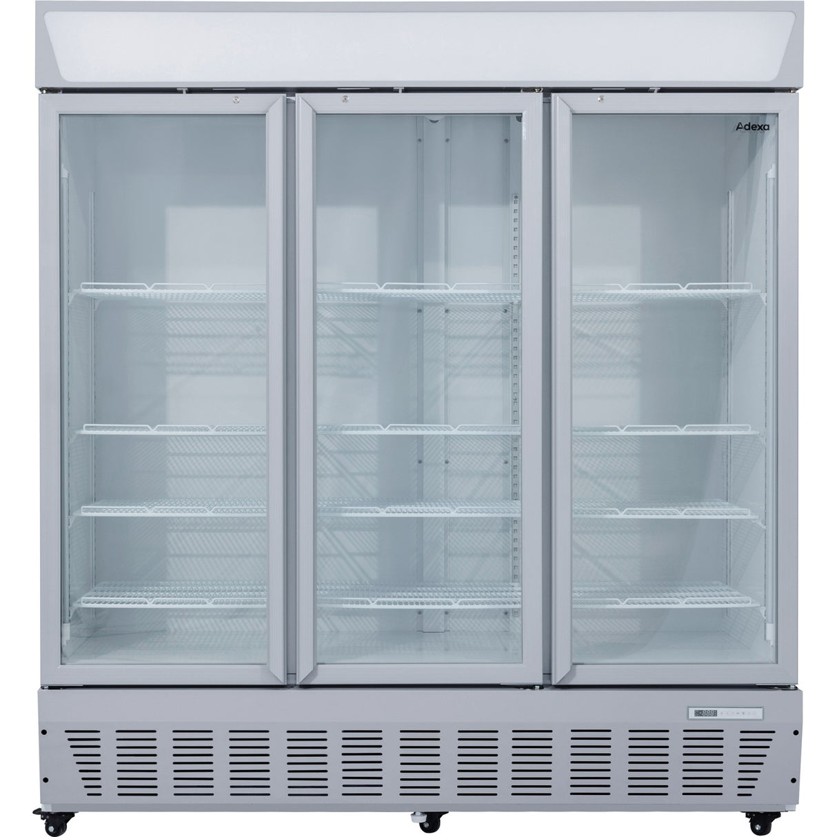 Commercial Display Refrigerator Upright 1580 litres Triple Hinged glass door LED canopy Grey |  SCC1727