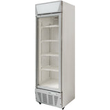 Commercial Display Refrigerator Upright 320 litres Hinged glass door LED canopy Grey |  SCC327