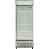 Commercial Display Refrigerator Upright 500 litres Hinged glass door LED canopy Grey |  SCC517