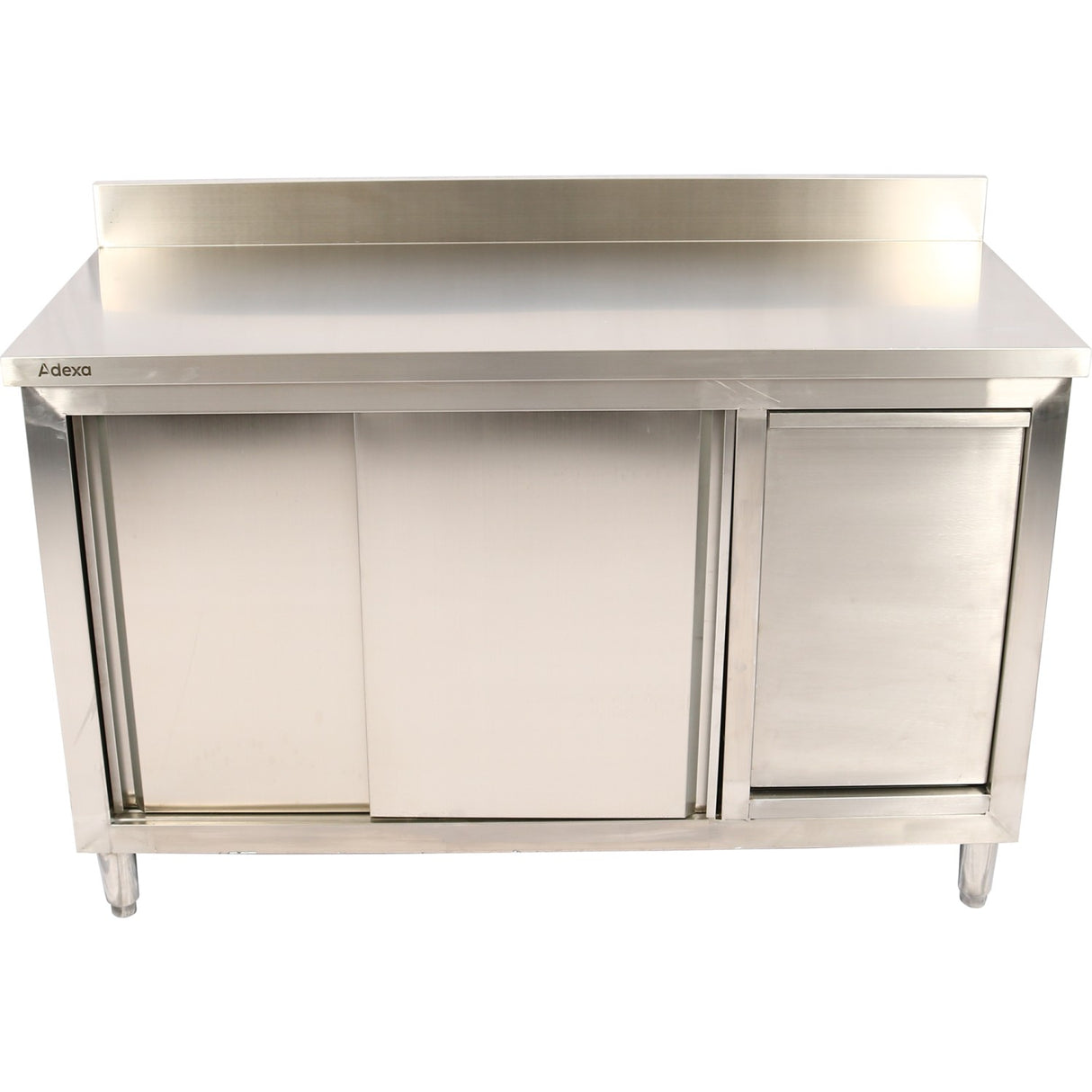 Commercial Stainless Steel Cupboard With Right Side Rubbish Bin &Amp; Sliding Door 1600x700x1000mm | Scp70160 Brbr