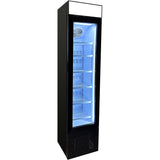 Commercial Bottle Cooler Upright 105 Litres Hinged Glass Door Led Canopy Black |  Sc105 B