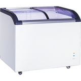 Commercial Display Chest Freezer Curved Sliding Glass Lid 190 Litres |  Lvnt266