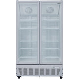 Commercial Freezer Upright 950 Litres Double Hinged Glass Door Grey |  Sdf1000