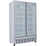 Commercial Freezer Upright 950 Litres Double Hinged Glass Door Grey |  Sdf1000