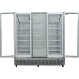 Commercial Freezer Upright 1500 Litres Triple Hinged Glass Door Grey |  Sdf1500