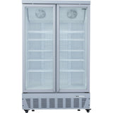 Commercial Display Freezer 955 Litres Upright 2 Glass Doors Ventilated Cooling 1215x730x2020mm | Sdt1000