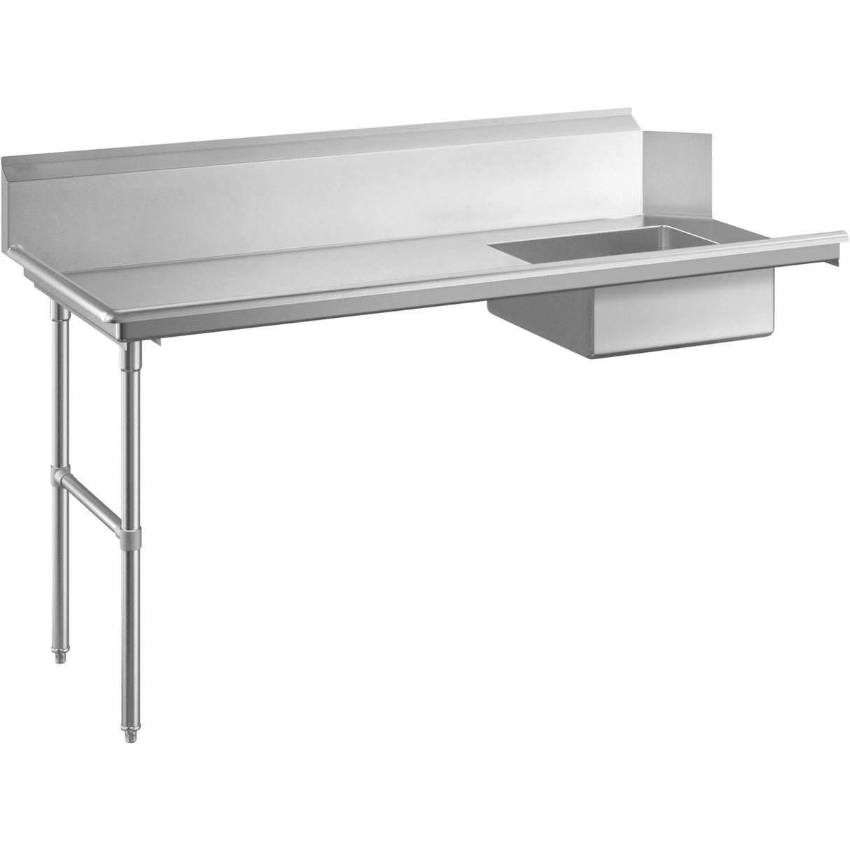 Commercial Stainless Steel Pass Through Dishwasher Table With Sink Left 1219mm Width |  Sdt48 L