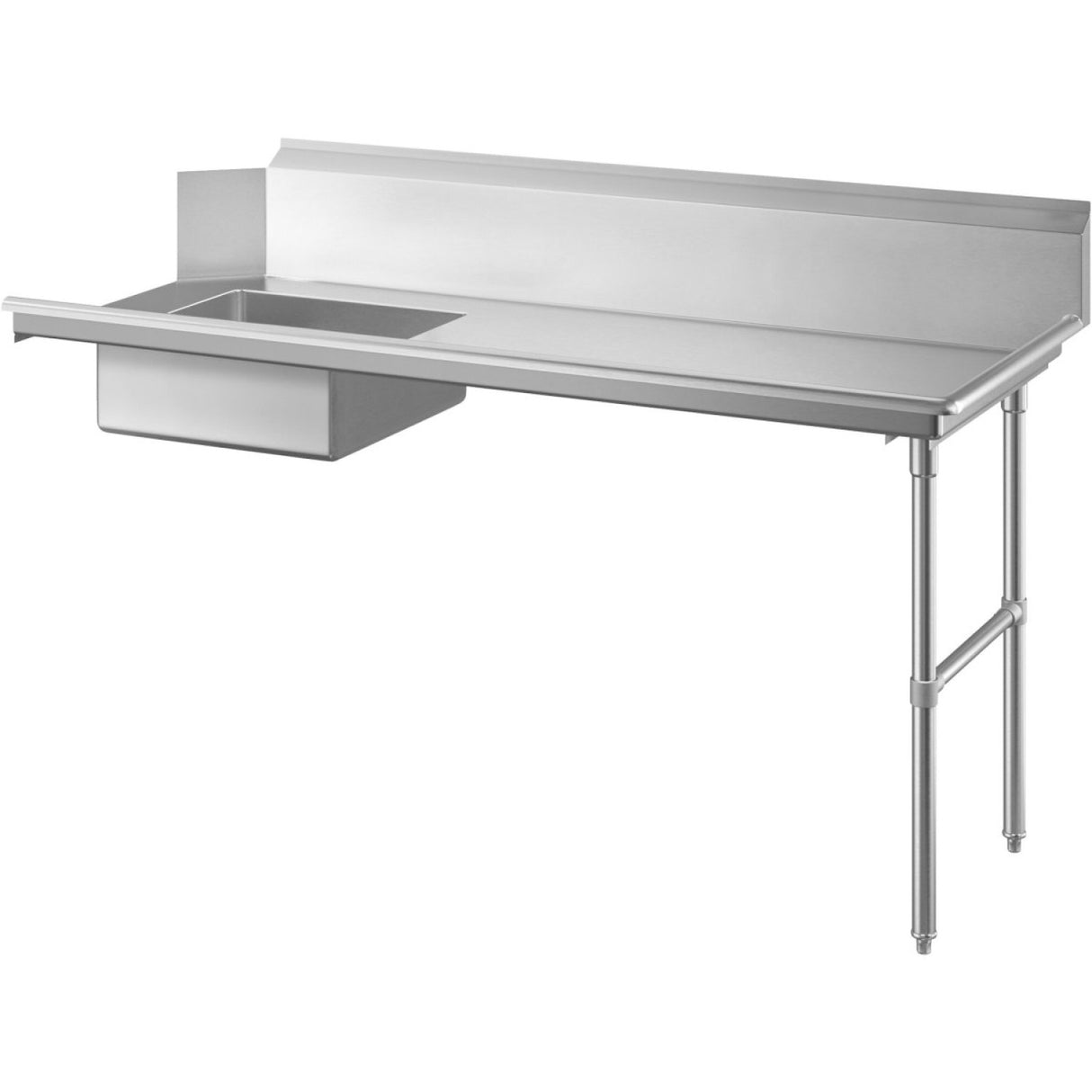 Commercial Stainless Steel Pass Through Dishwasher Table With Sink Right 1219mm Width |  Sdt48 R