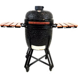 22&Quot; Ceramic Kamado Bbq Grill Egg Xl Black |  Se21 Black