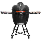 24&Quot; Ceramic Kamado Bbq Grill Egg Xl Black |  Se24 Black