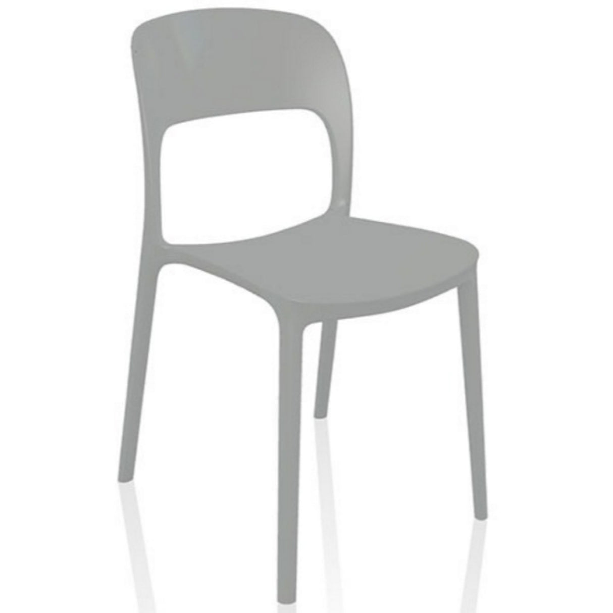 Bistro Dining Chair Plastic Grey Indoors &Amp; Outdoors |  Ww053 Grey