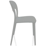 Bistro Dining Chair Plastic Grey Indoors &Amp; Outdoors |  Ww053 Grey