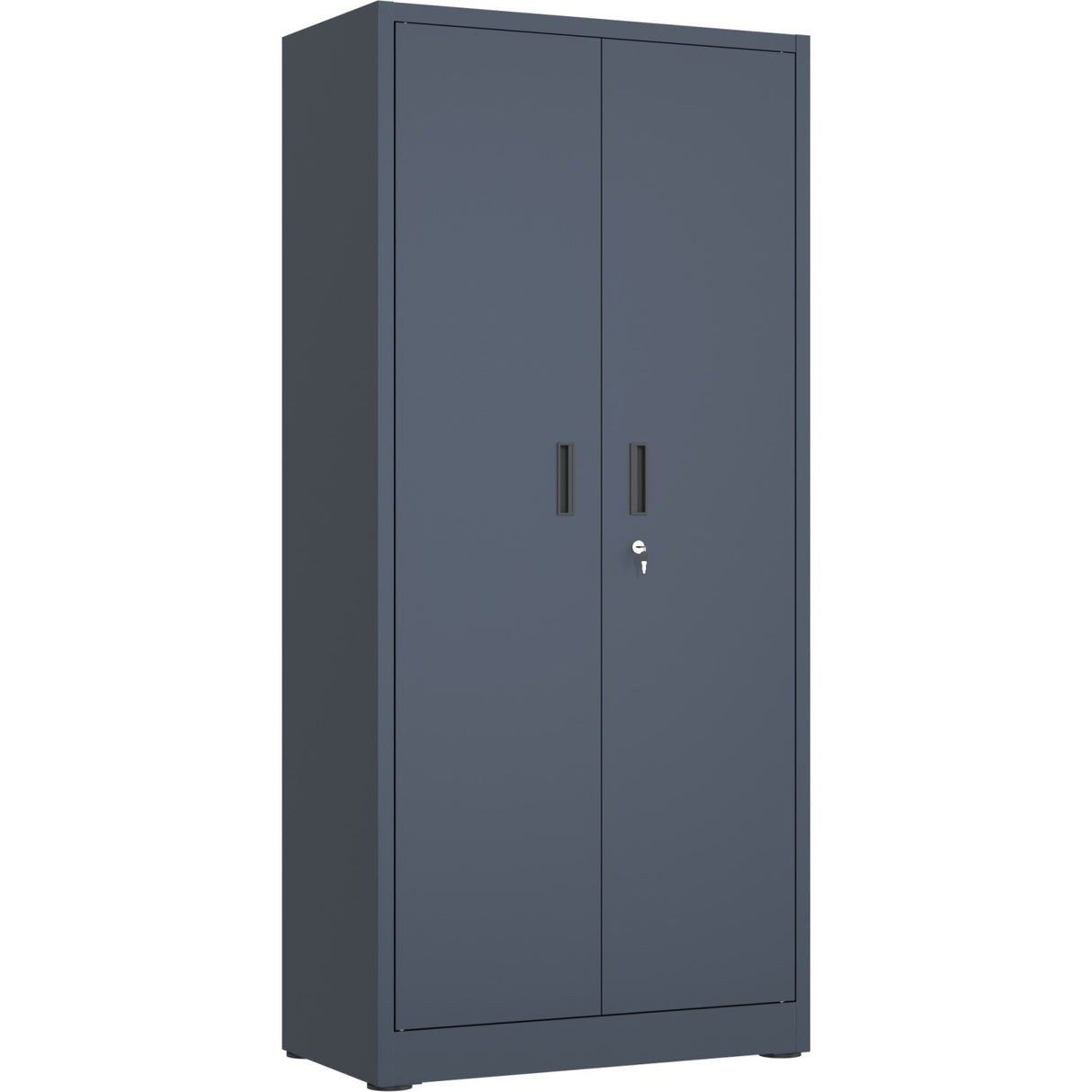 Heavy Duty Grey 2 Door Lockable Steel Tool Cabinet With 4 Shelves &Amp; Pegboard 800x400x1800mm |  Setc1 Grey