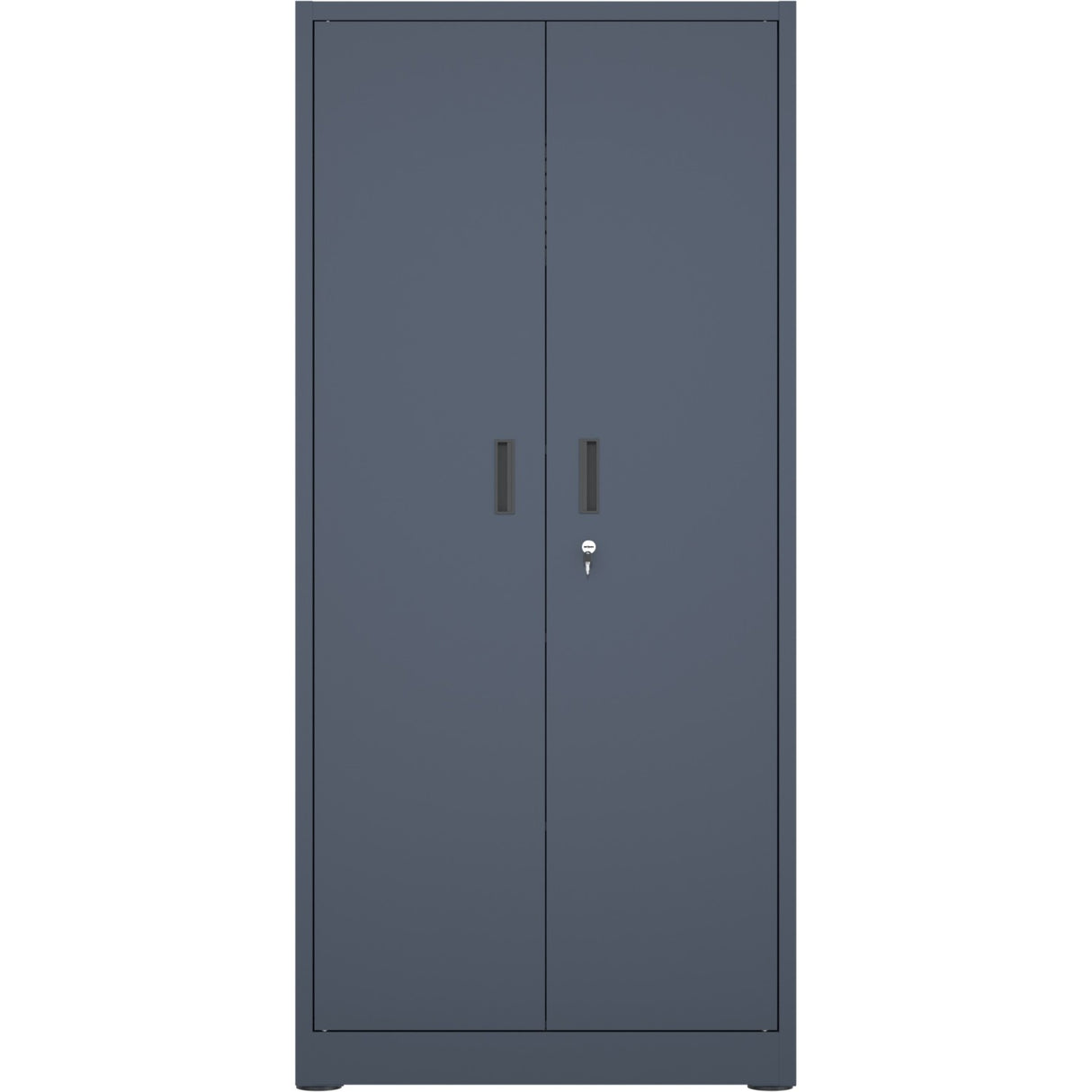 Heavy Duty Grey 2 Door Lockable Steel Tool Cabinet With 4 Shelves &Amp; Pegboard 800x400x1800mm |  Setc1 Grey