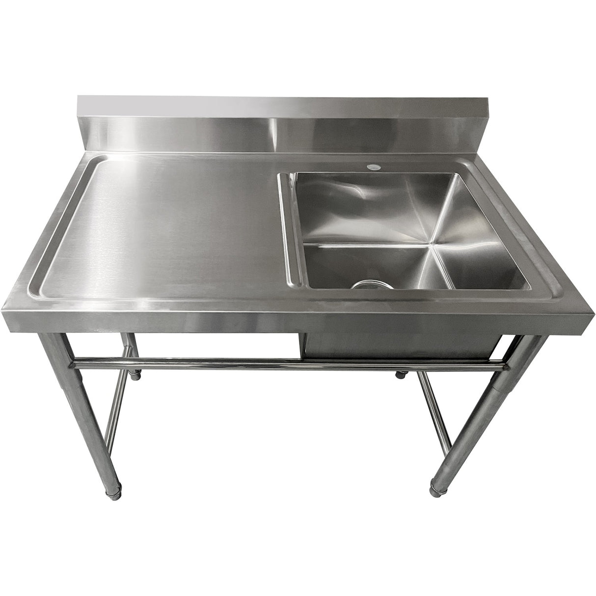 Commercial Sink Stainless Steel 1000x600x900mm 1 Bowl Right Splashback |  Sink8060 Right