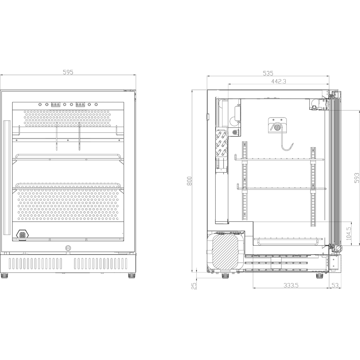 Professional Meat Dry Ageing Maturing Refrigerator 125 litres |  SN125