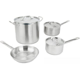 Set of Stainless steel Cookware 7 pcs Sauce pans Stew pan Fry pan |  SPC7A