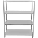 Commercial Shelving Unit 4 Tier Board Stainless Steel 1200x500x1500mm |  Ssb12050