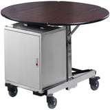 Foldable Hotel Serving Table Redwood Finish 1080×910×760mm | St01