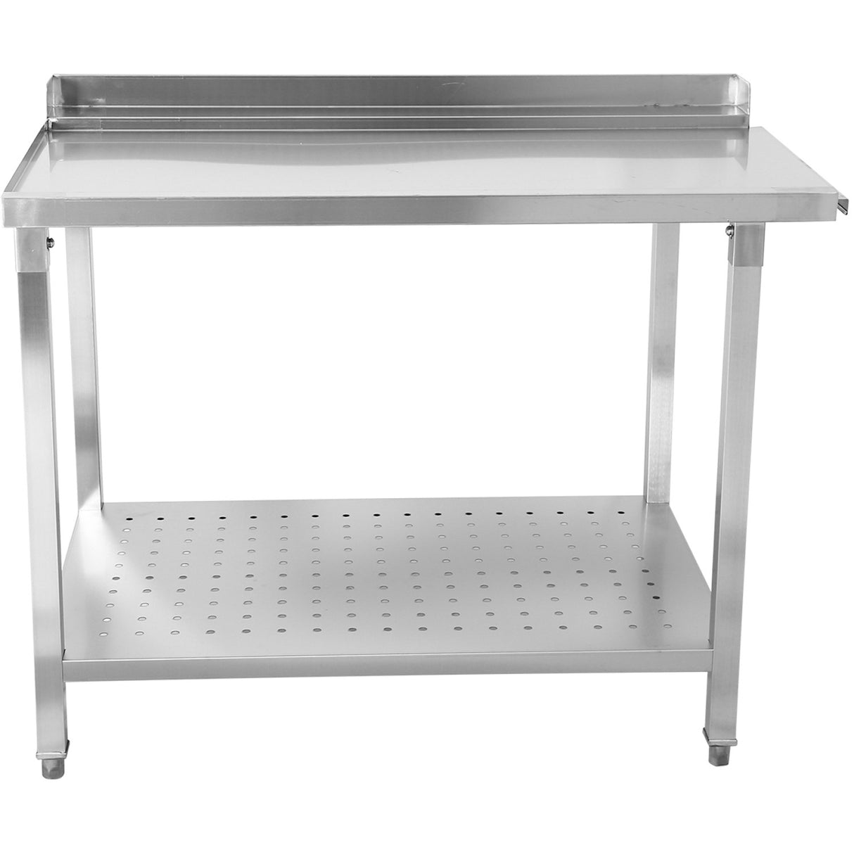 Unloading Table Left Side 1100x650x850mm With Bottom Shelf With Splashback Stainless Steel | Swb11065 L