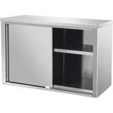 Wall Cabinet Sliding Doors Stainless Steel 1400x400x650mm |  Vwc144 D