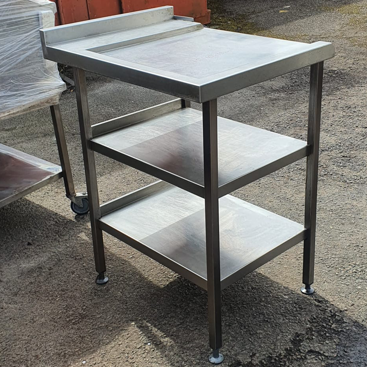 Commercial Working Table with 2 Shelf 75X60X93cm - Used