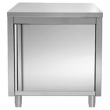Commercial Worktop Floor Cupboard Hinged Door Stainless Steel 600x600x850mm |  Vtc66 Sl