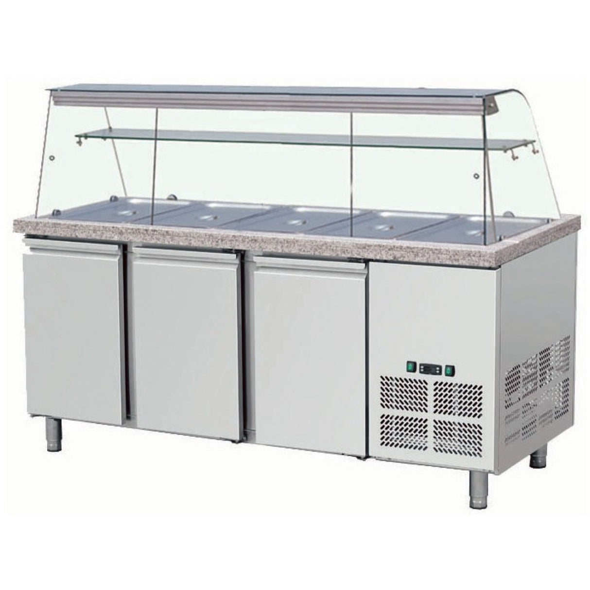 Refrigerated Counter With Display 5x Gn1/1 | Thsai188