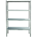 Professional Heavy Duty Shelving Unit Stainless Steel Width 1400mm Depth 500mm 4 Shelves |  Thss1450