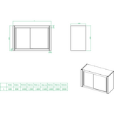 Wall Cabinet 1 Hinged Door Stainless Steel Width 600mm Depth 400mm |  Thwsr64