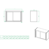 Wall Cabinet Sliding Doors Stainless Steel Width 1200mm Depth 400mm |  Thwsr124