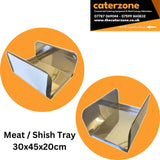 Meat trays / Shish Kofte Kebab display- Stainless Steel, UK Made