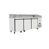 Pizza Prep Counter 3 Door, Marble Top