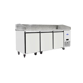 Pizza Prep Counter 3 Door, Marble Top