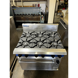 Blue Seal Natural Gas 6 Burner Cooker with Oven Range Refurbished