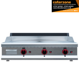 3 Burner Gas Griddle Chrome Plated 950mm Wide GD950-CHROME