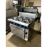 Blue Seal Natural Gas 6 Burner Cooker with Oven Range Refurbished