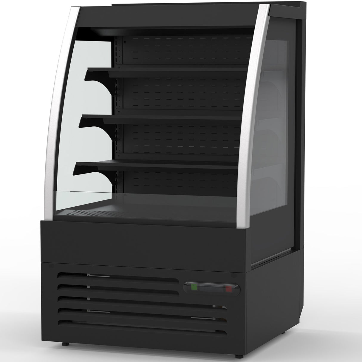 Multi Deck Refrigerator 210 Litres With Night Curtain Black 990x620x1450mm | Vc14 F103 I
