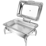 Chafing Dish Glass Lid Stainless Steel 7 Litres Gn1/1 |  Viclh2103